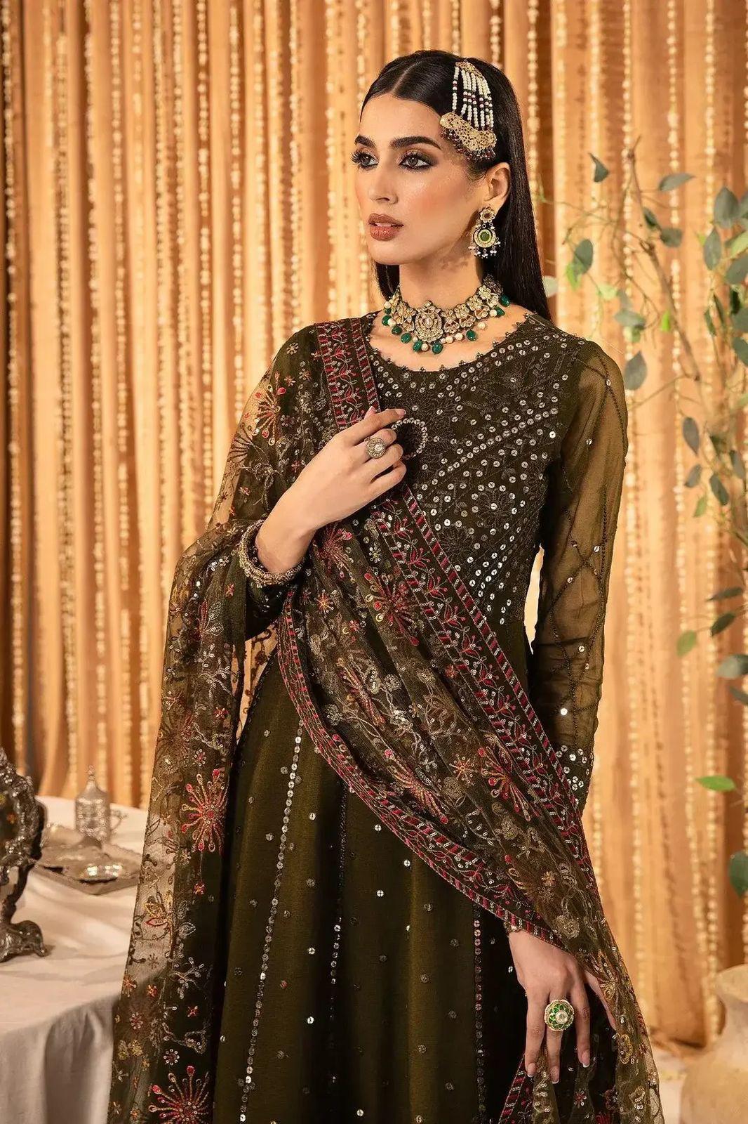 Alizeh – Chiffon & Net 3Pc Luxury Embroidered Sequence Suit (Unstitched)