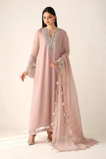 Baroque PR-1153 – Luxury Chiffon Formal Embroidered Suit - (Unstitched)