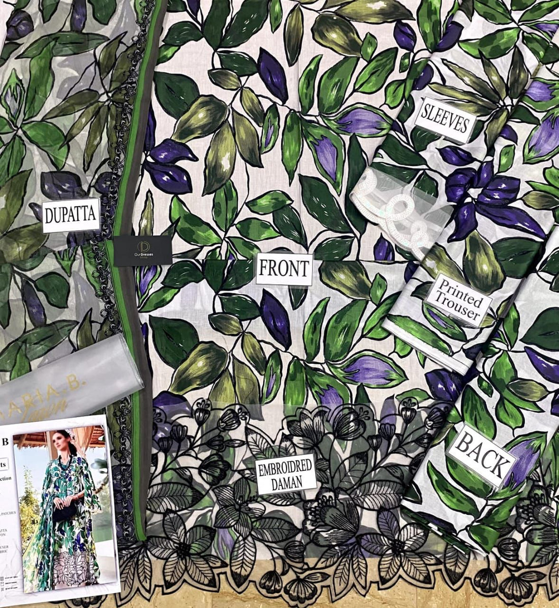 MARIA. B - 3PC Lawn Collection MPT-2505-A ( Unstitched )