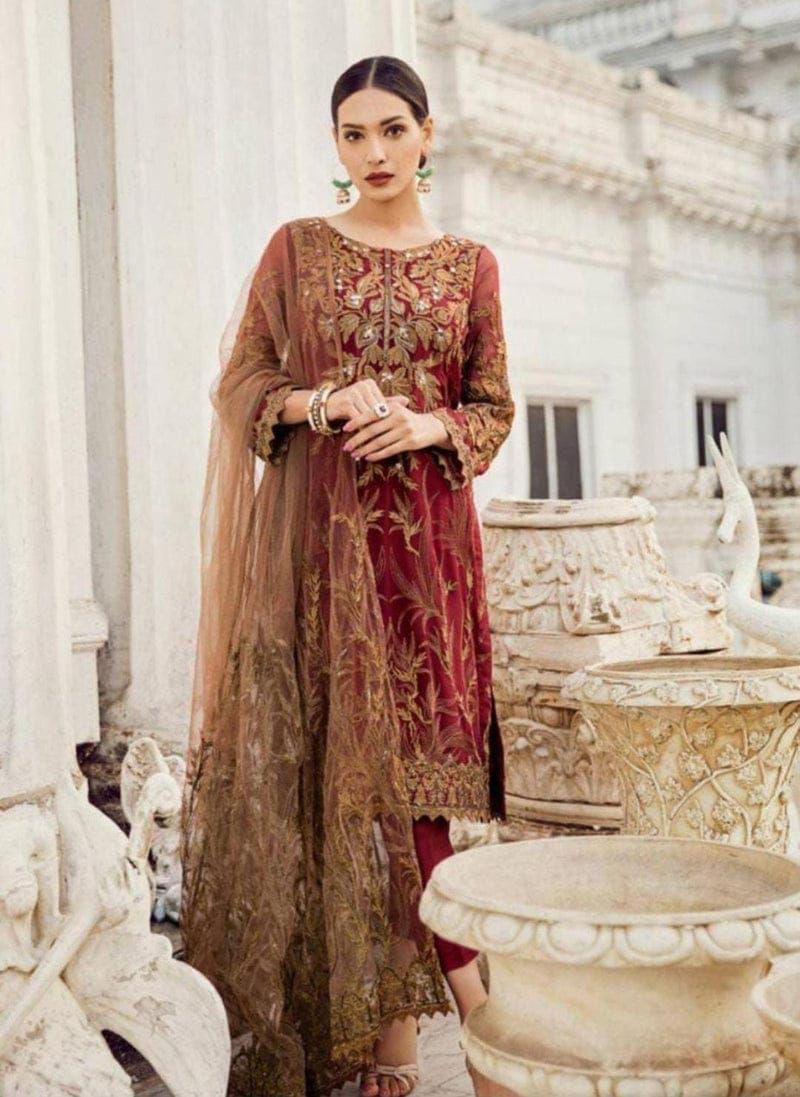 IZNIK Premium Embroidered Chiffon 3-Piece – Replica Collection 2025 - (Unstitched)